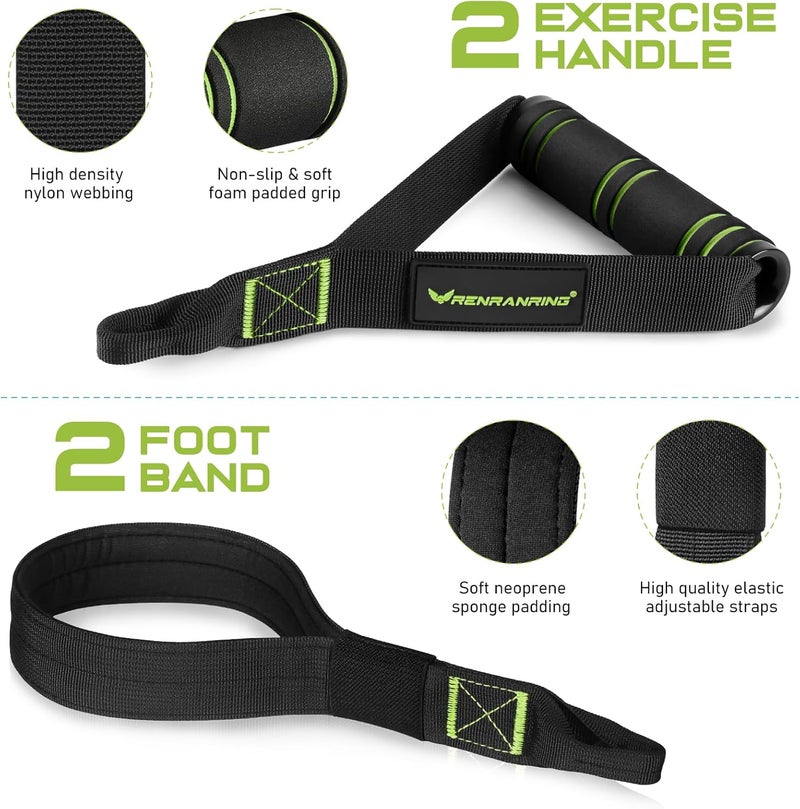 RENRANRING Pilates Bar Kit with Resistance Bands, Multifunctional Pilates Bar for Women & Men with Heavy-Duty Metal Adjustment Buckle, Pilates Home Equipment for Full BodyWorkouts - Image 3